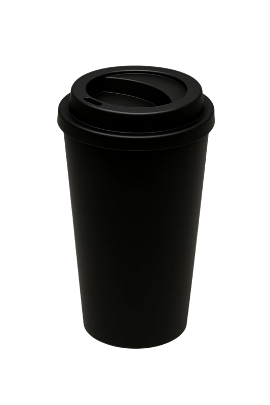 Black Coffee Cup with Lid – Box of 200 - Revibes